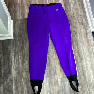 Schoeller of Switzerland Women's Purple Stirrup Ski Pants